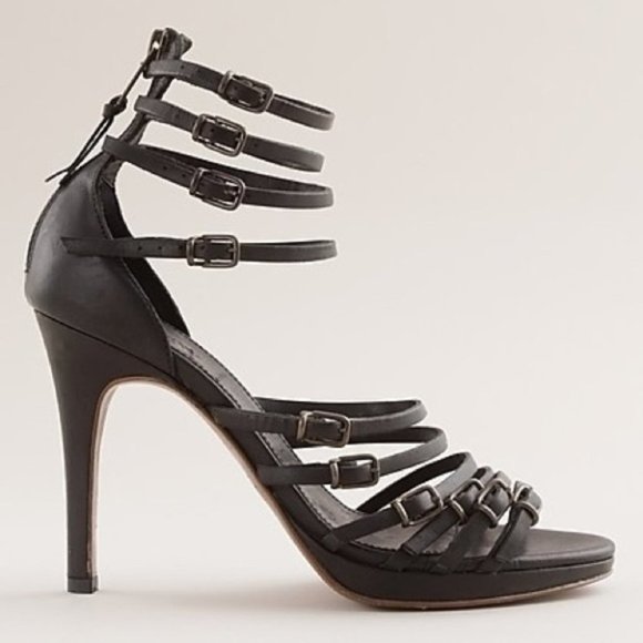 J. Crew Shoes - Gladiator Strappy Heels J. Crew Milano Sz 9 Black